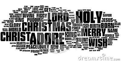 Christmas word cloud Stock Photo