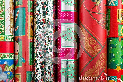 Christmas Wrapping Paper Stock Photo