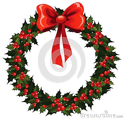 Christmas wreath Vector Illustration