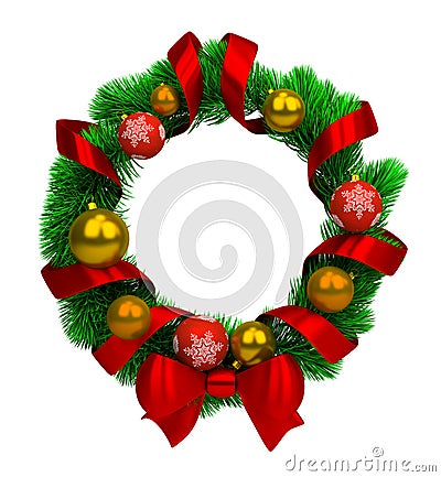 Christmas wreath Stock Photo