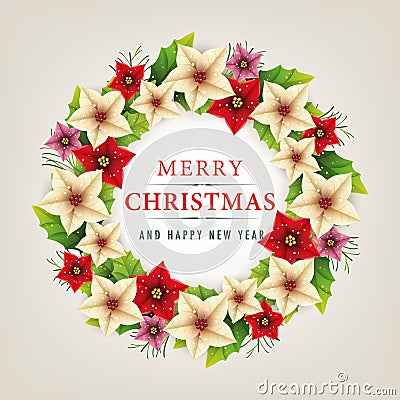 Christmas wreath Vector Illustration