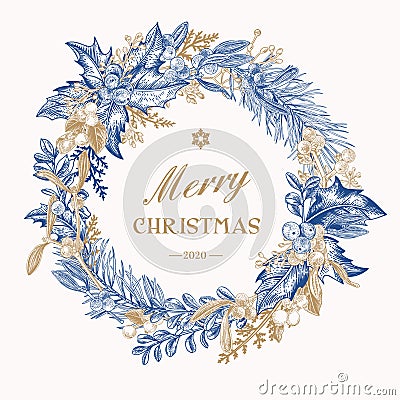 Christmas wreath Vector Illustration