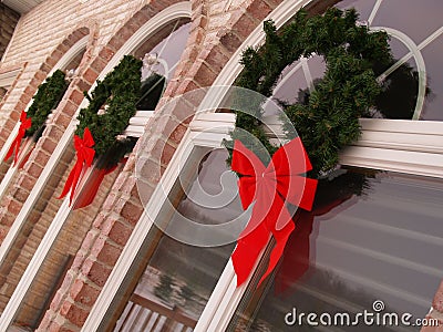 Christmas Wreathes Stock Photo