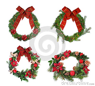 Christmas Wreaths Stock Photo