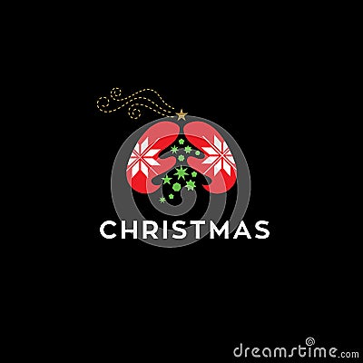 Christmass tree vector logo Vector Illustration