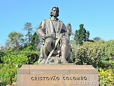 Christopher Columbus Statue Stock Photo