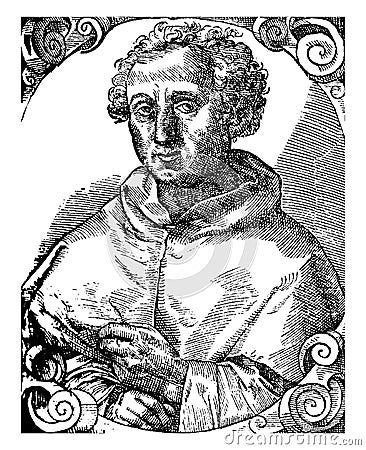 Christopher Columbus, vintage illustration Vector Illustration