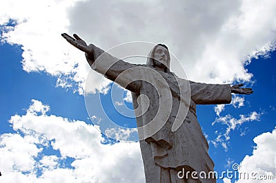 Christus statue Cusco - Peru South America Stock Photo