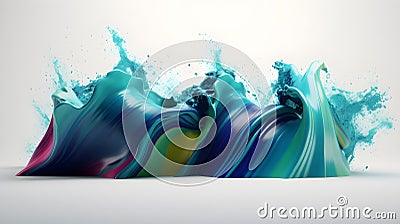 Chromatic abstraction, dynamic color burst background Stock Photo