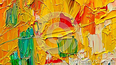 Chromatic Harmony: Abstract Oil Painting Background Stock Photo