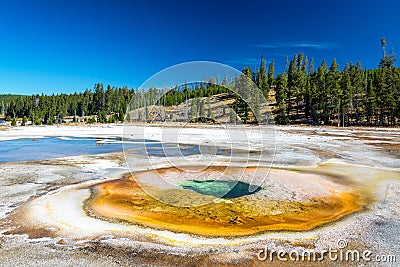 Chromatic Pool Landscape View Stock Photo