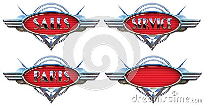 Chrome Car Logo Stock Photo