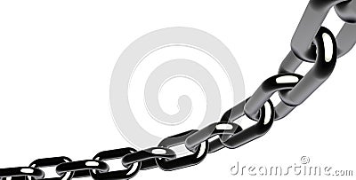 Chrome chain Stock Photo