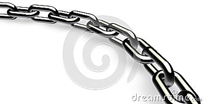 Chrome chain Stock Photo