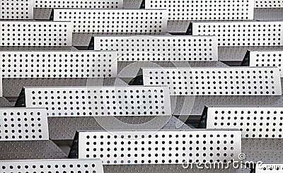 Chrome 3d background abstract modern pattern dots barriers Stock Photo