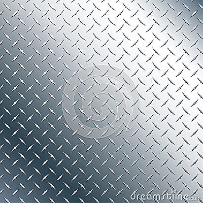 Chrome Diamond Plate Realistic Vector Graphic Illustration Vector Illustration