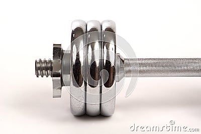 Chrome Dumbell Stock Photo