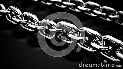 Chrome Reflections: A Political And Social Commentary In Chain Links Stock Photo