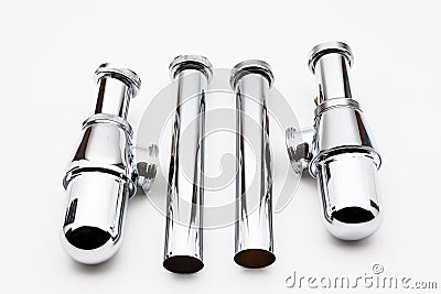 Chrome siphon Stock Photo