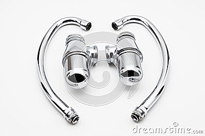 Chrome siphon Stock Photo