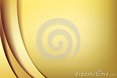 Chrome yellow and gold overlape and shadow element background te Vector Illustration