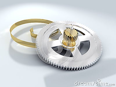 Chromium gear wheel Stock Photo