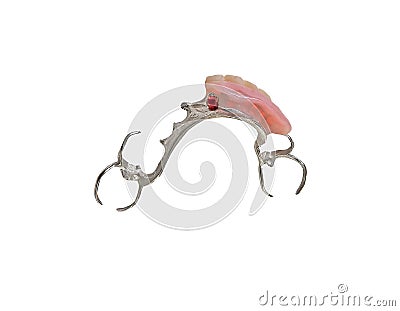 Chromium removale partial denture with attachement Stock Photo