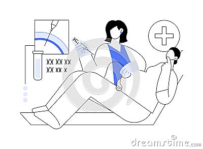Chromosomal abnormality diagnosis abstract concept vector illustration. Vector Illustration