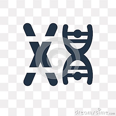 Chromosome vector icon isolated on transparent background, Chromosome transparency concept can be used web and mobile Vector Illustration