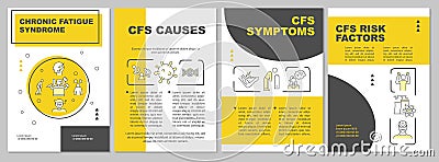 Chronic fatigue syndrome brochure template Vector Illustration