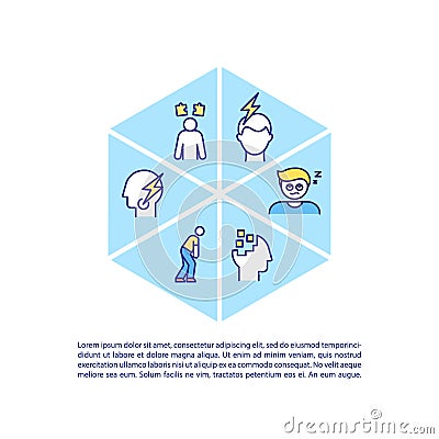 Chronic fatigue syndrome concept icon with text Vector Illustration