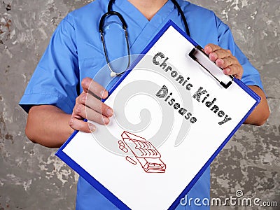 Chronic Kidney Disease inscription on the sheet Stock Photo