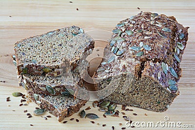 Chrono bread with seeds Stock Photo