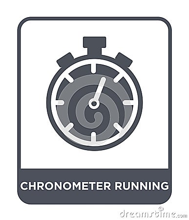 chronometer running icon in trendy design style. chronometer running icon isolated on white background. chronometer running vector Vector Illustration