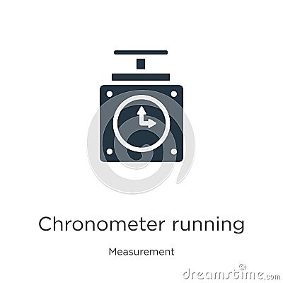 Chronometer running icon vector. Trendy flat chronometer running icon from measurement collection isolated on white background. Vector Illustration