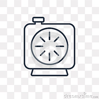 Chronometer Running vector icon isolated on transparent background, linear Chronometer Running transparency concept can be used w Vector Illustration