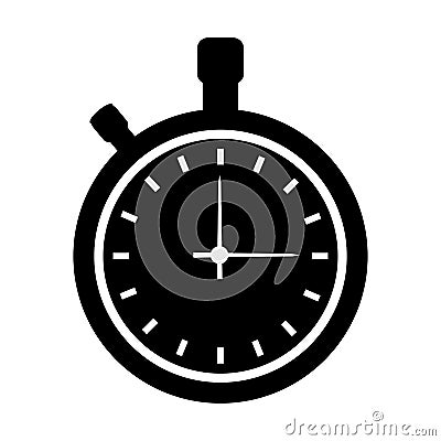 chronometer watch isolated icon Cartoon Illustration