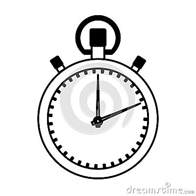 Chronometer watch isolated icon Vector Illustration