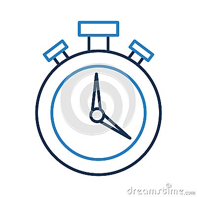 Chronometer watch isolated icon Vector Illustration