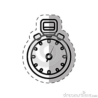 chronometer watch sport cut line Cartoon Illustration