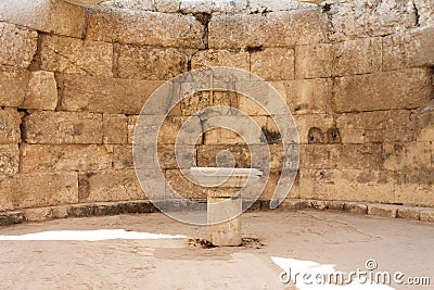 Chruch Altar, Emmaus Nicopolis, Israel Stock Photo