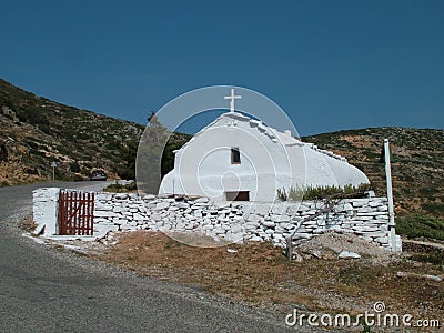 Chruch on Island of Amorgos Stock Photo