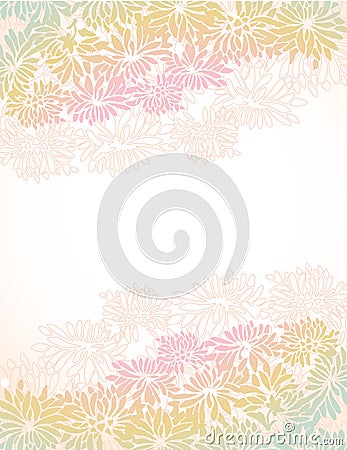 Chrysanthemum borders Vector Illustration