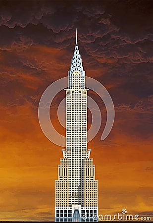 Chrysler Building, NYC. Vector Illustration