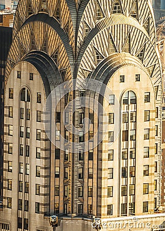 The Chrysler Building Art Deco close up view Editorial Stock Photo