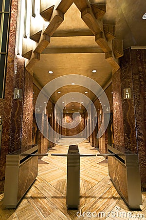 Chrysler Building Lobby and elevators Editorial Stock Photo