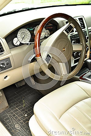 Chrysler steering and display panels Editorial Stock Photo