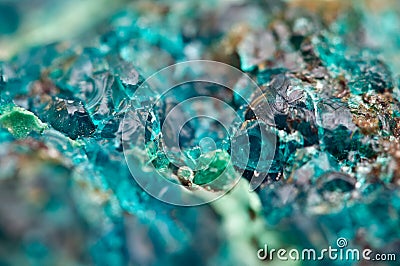 Chrysocolla is a hydrated copper cyclosilicate Stock Photo