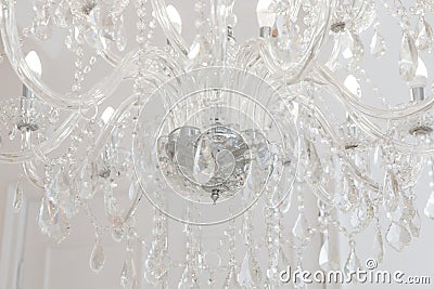 Chrystal chandelier close-up. Stock Photo