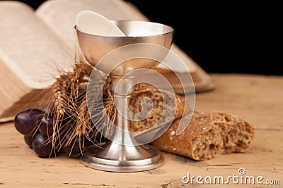 Chrystian holy communion Stock Photo